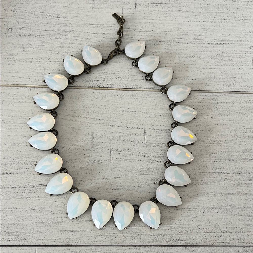 BaubleBar White Teardrop Necklace
